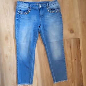 Escada sport detailed cropped Jeans sz 12
